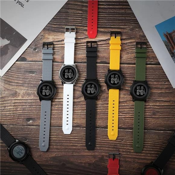 Mens Watch Ultra-Thin Digital Sports Watch Waterproof Stainless Steel Fashion - Picture 6 of 6